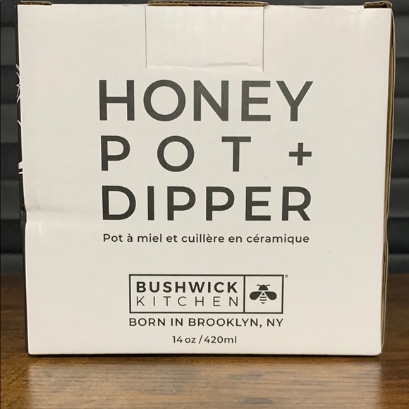 Honey Pot and Dipper - White - Picture 2 of 4